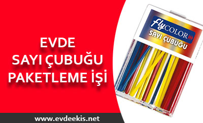 evde sayı çubuğu paketleme işi